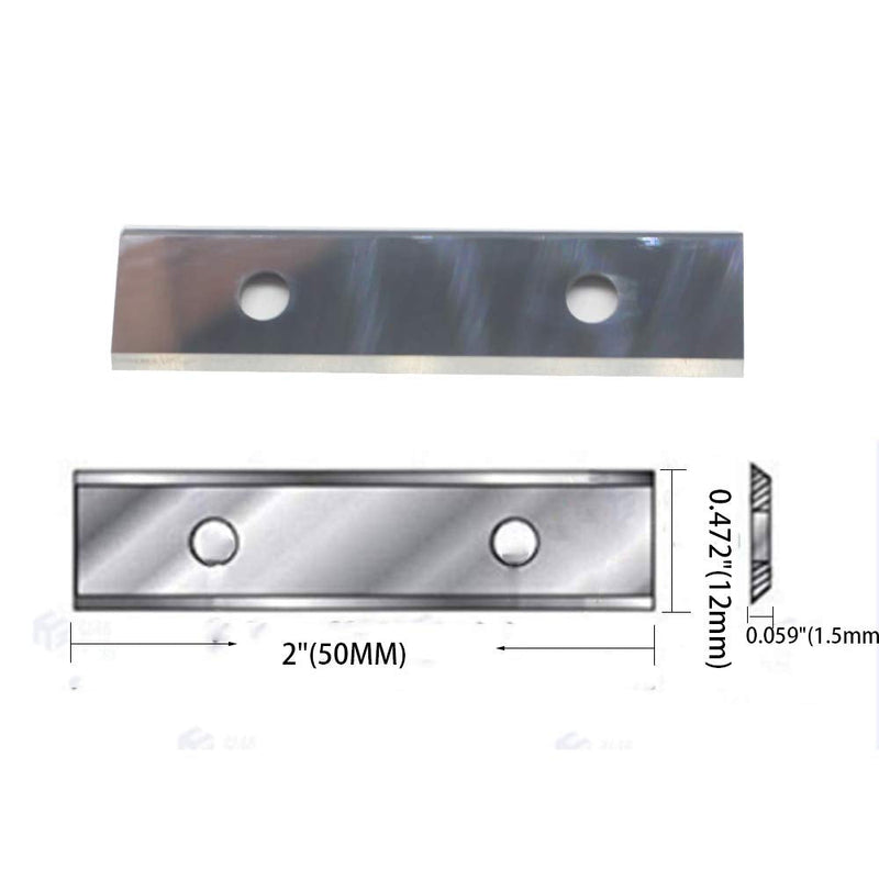 Paint Scraper Blades Heavy Duty 2" Double Edge Carbide Tungsten Replacement Scraper,Fit Linbide,Oneida Air,Warner100X,for Paint,Floor,Stickers Labels,Glue, Metal and Concrete,Pack of 10… 2" Carbide blade