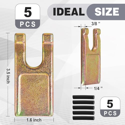 5 Sets Spiral Drill Teeth 35 Size with Rubber Strips, for Digging Crumbly Rock, Soil, Bricks and More 5