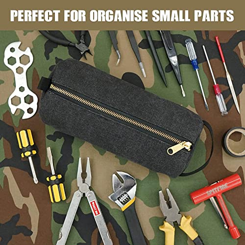 Rough Enough Small Tool Bag Pouch Portable Tool Box Small Parts Organizer with Zipper Handle