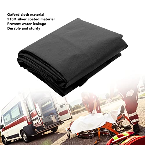 Body Bag, Leak-Proof Morgue Body Bag, Black Emergency Body Bag for Corpses Made of Oxford Fabric, 210D Waterproof, for Transport in the Funeral Hospital (150 x 60 cm)