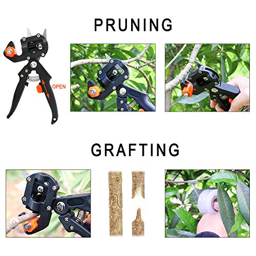 ZALALOVA Garden Grafting Tool Kits, 2 in 1 Pruning Tools