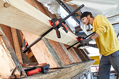 BESSEY EHK SERIES - 600 lb Clamping Force - 24 in - EHKXL24 Trigger Clamp Set - 3.625 in. Throat Depth - Wood Clamps, Tools, & Equipment for Woodworking, Carpentry, Home Improvement, DIY 600 lb force 24 in.