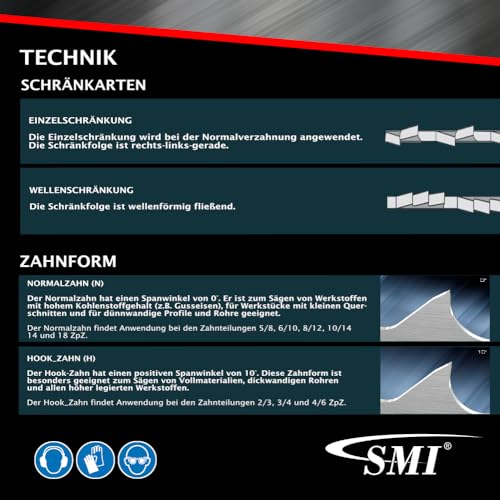 SMI Set of 3 Bi-Metal M42 Saw Bands, 1335 x 13 x 0.65 mm, 10/14 TPI for Femi 780XL, 783XL, 782 XL, Berg & Schmid MBS 85, Flex SBG 4908 and 4910, Alfra, Flott, Metallkraft Band Saw Blade