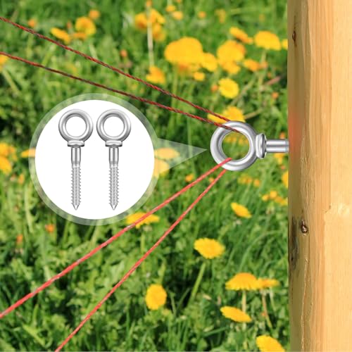 LEIFIDE 8 Pcs Forged Steel Shoulder Eye Bolt 1/2" x 3-1/4" Screw Eye Hook 1/2" X 3-1/4"