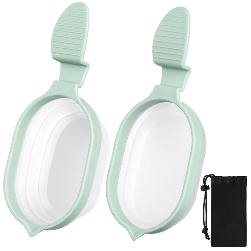 Reusable Urine Cup, 2 Pieces Collapsible Urine Catcher Cup, 50ml Sample Cup Sample Container, Easy to Use and Clean Green - 2 Pcs