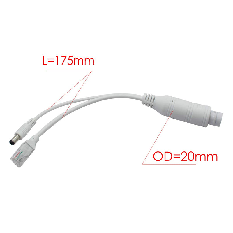 ANVISION 4-Pack Active 48V to 12V Waterproof PoE Splitter Adapter, IEEE 802.3af Compliant 10/100Mbps, for IP Camera AP Voip Phone and More, White
