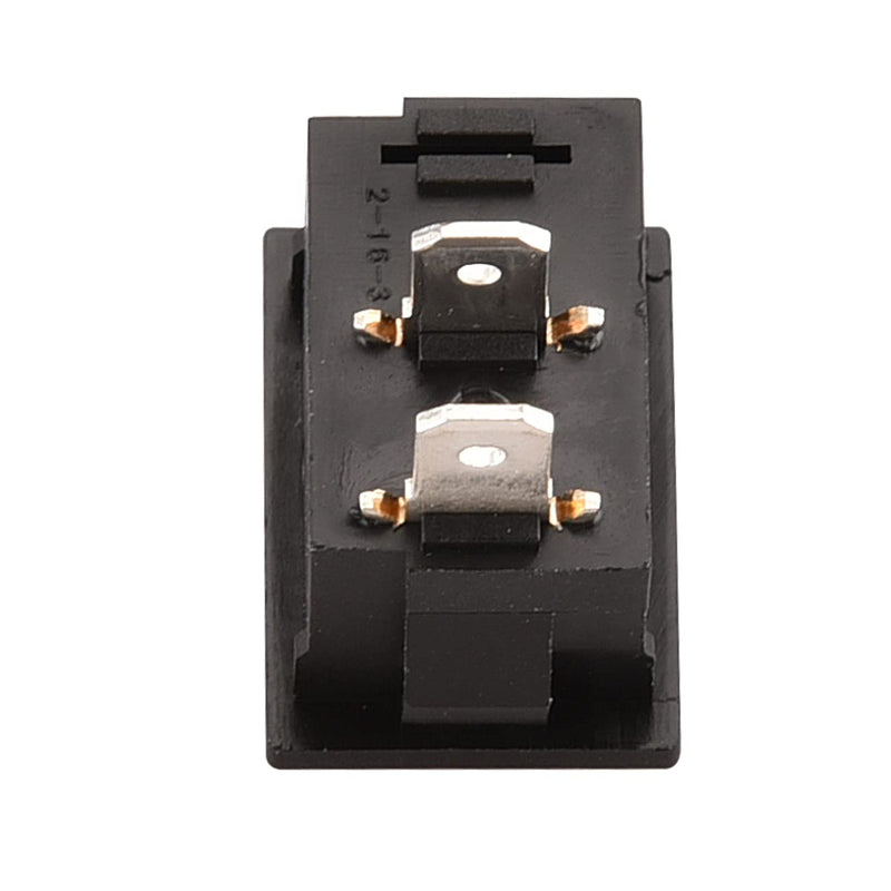 Heschen Pack of 5 Black Rectangular Rocker Switch ON-OFF SPST 2 Position 2 Terminal 6A 250VAC/125VAC UL VDE