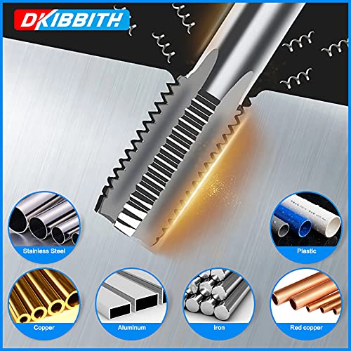 6-Piece NPT Pipe Tap Set, 1", 3/4", 1/2", 3/8", 1/4", 1/8" NPT Tap Set, Carbon Steel Hand Threading Plumbing Tap Set for Accurate Threads, Assorted Plumbers Mechanics DIY Thread cutting tools 6 pcs NPT Taps 1" 3/4" 1/2" 3/8" 1/4" 1/8