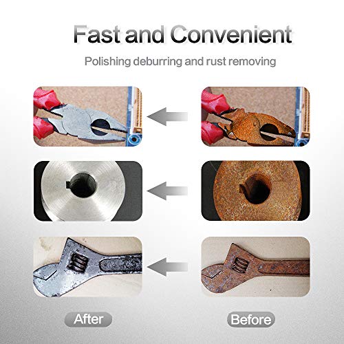 80 Pcs 2 inch Die Grinder Sanding Discs with More 4Pack 1/4" Disc Holders, Zirconia Coated 36/60/80 Grit for Surface Prep