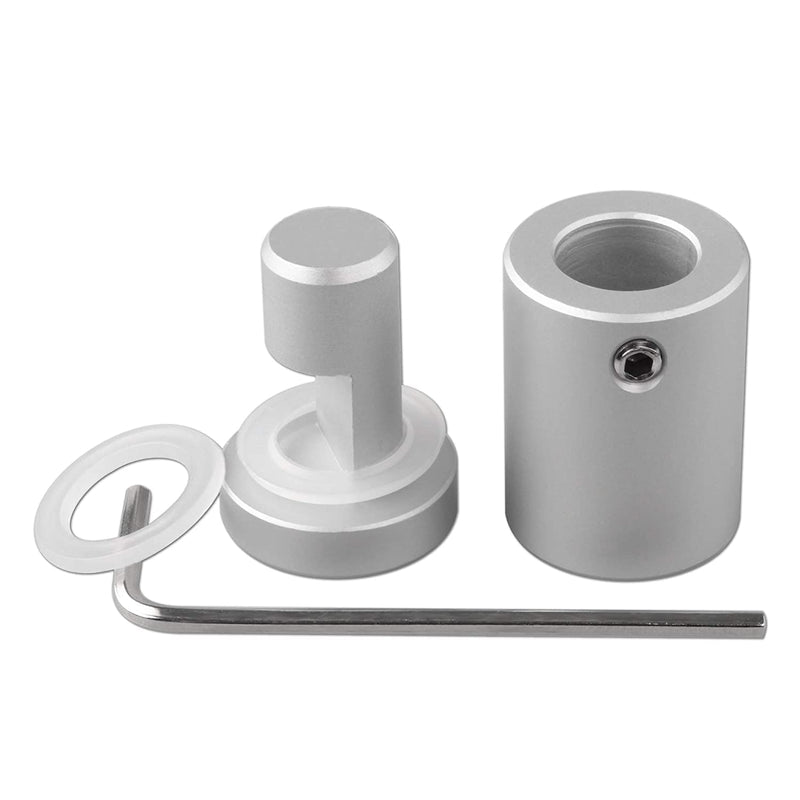 Side Clamp Standoffs 3/4" x 1" Solid Aluminum, Edge Grip Sign Standoffs for Glass, Burglarproof Sign Standoff, Standoffs Hardware, for Acrylic, Glass, PVC, Glass Panel with 2 pcs Spacers Silver 8Pack