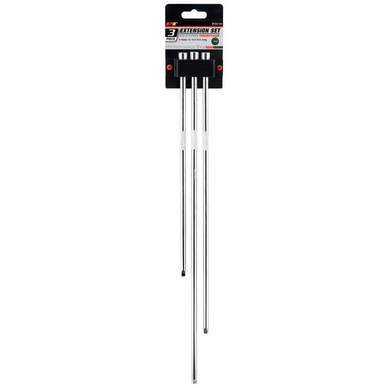 Performance Tool W36139 1/4-Inch Drive Extra Long Extension Set, 3 Piece Extension Set (12, 15 & 18")