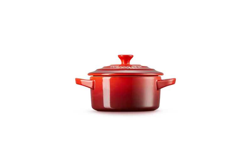 Le Creuset Stoneware Mini Round Cocotte, 8 oz., Cerise 8 Oz.