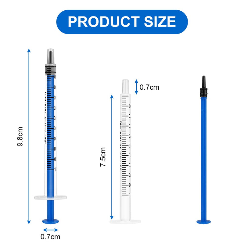 OFFCUP plastic syringe, pack of 50, disposable syringes, 1 ml, feeding syringe, plastic tube, for small pet feeding, motor oil or brake fluid [non-medical use], pack of 50, 1 ml