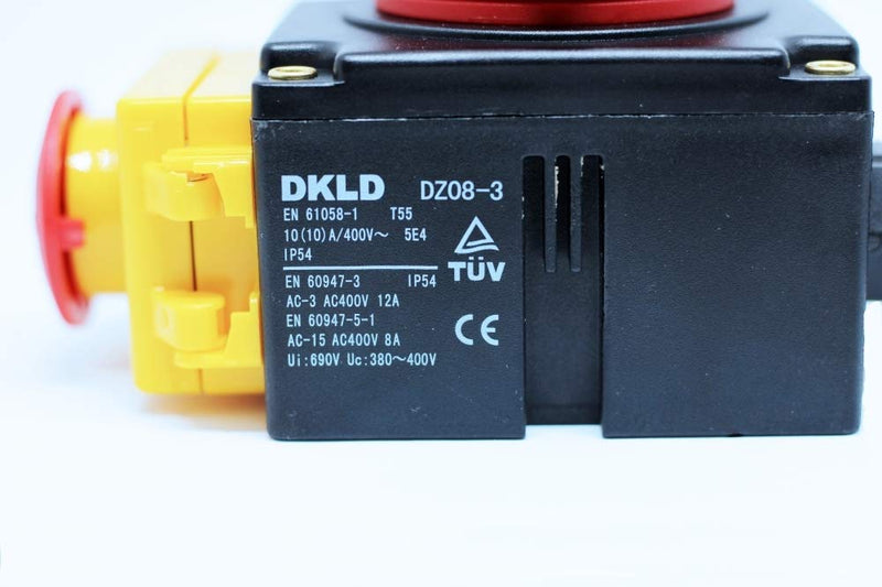Switch - plug combination 3-phase 400V with 80cm cable, phase inverter and magnetic emergency stop switch - identical to KEDU KOA7 400V