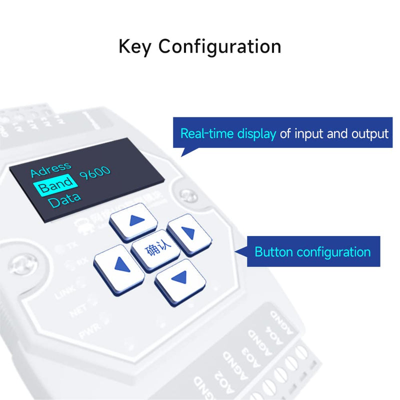 EBYTE Ethernet I/O network module RS485 RJ45 2DI+2AI+4DO ME31-AAAX2240 supports Modbus TCP/RTU Modbus Gateway, Multi IP