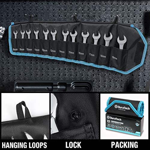 DURATECH Stubby Combination Wrench Set, Metric, 12-Piece, 8-19mm 12-Piece, Metric