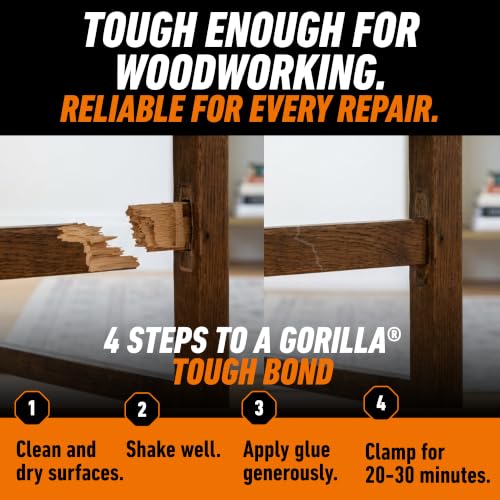 Gorilla Wood Glue, Natural Color, 36 oz Bottle 36oz 1
