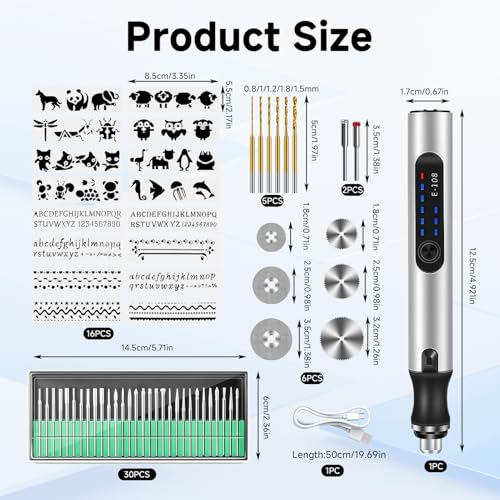 Electric Engraving Tool Kit Mini USB Cordless Rechargeable Engraving Pen