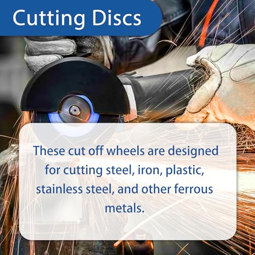 WFLNHB 50 Pack 5"x0.040"x7/8" Metal and Stainless Steel Cut Off Wheels Replacement for Angle Grinders 5"x0.040"x7/8"