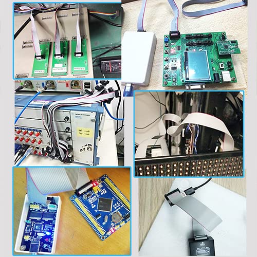 Heyiarbeit 3pcs IDC 30 Pin Connector Gray Wire Flat Ribbon Cable Connector Length 30cm 2.54mm Pitch 30p