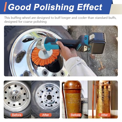 8" White Airway Buffing Wheel with Buffing Polishing Cutting Compounds