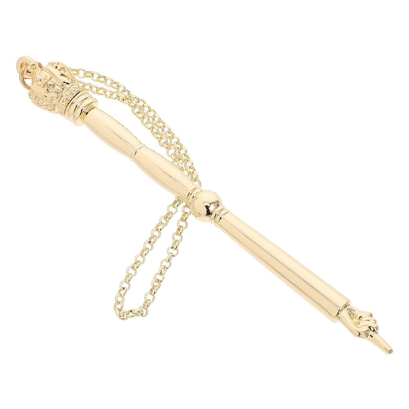 LUOZZY 2pcs Jewish Bible Reading Pointer Tool Elegant Metal Finger Torah for Mitzvah Wedding 17cm Gold Crown Head