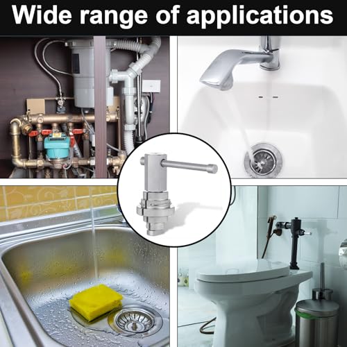 31405 Compatible with Model 342 Internal Wrench with 4-1/2 Internal Pipe Wrench, Silver, Suitable for Securing Wardrobe Drain Pipes, Bathtubs, Washbasins, and Sink Strainers