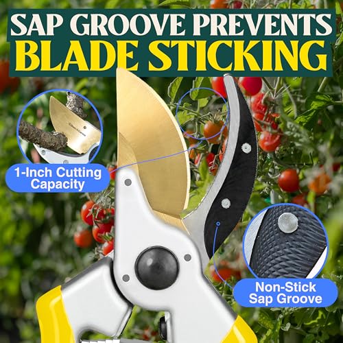 Haus & Garten ClassicPRO Titanium Bypass Pruning Shears and Replacement Blade Bundle