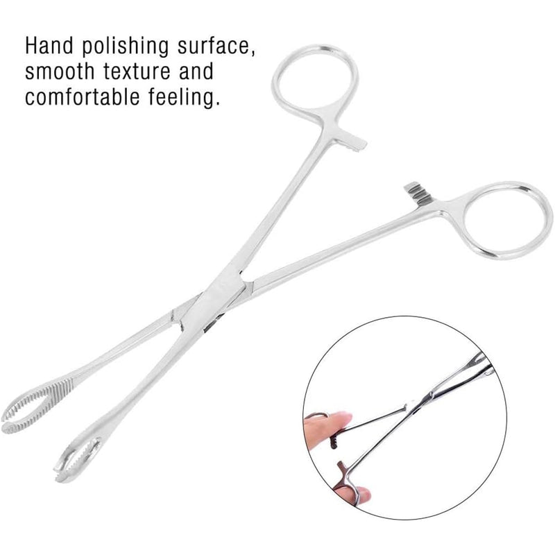 1 Piece Stainless Steel Body Jewellery Piercing Sponge Tweezers Clamp Ear Lip Belly Button Nose Tongue Septum Piercing Tool
