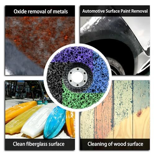 12-Pack Paint Stripper Discs for Angle Grinder, 4-1/2" x 7/8" - Multi-Surface Rust, Paint, and Oxide Removal Wheels for Metal and Wood 4.5 in - 12 pk
