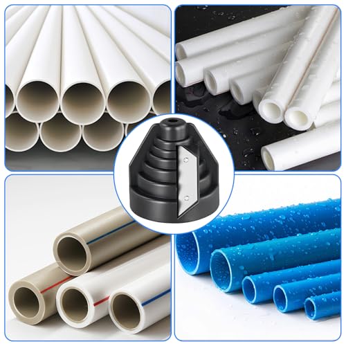 Plastic Pipe Chamfer Tool, Pipe Deburring Tool for 20-63 mm Plastic Pipes, Deburring Tool Pipe for PVC, PP, PE Pipes, Pack of 2