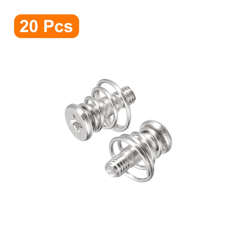 uxcell Spring Screws, 20pcs M2.5x9mm 7mm Spring OD GPU Graphics Card Back Plate Heatsink Screws Computer Fan Fixed Screws M2.5x9x7mm 20
