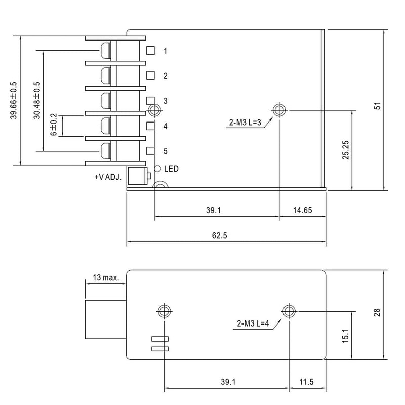 MeanWell RS-15-5 Power Supply Module 15W 5V 3A