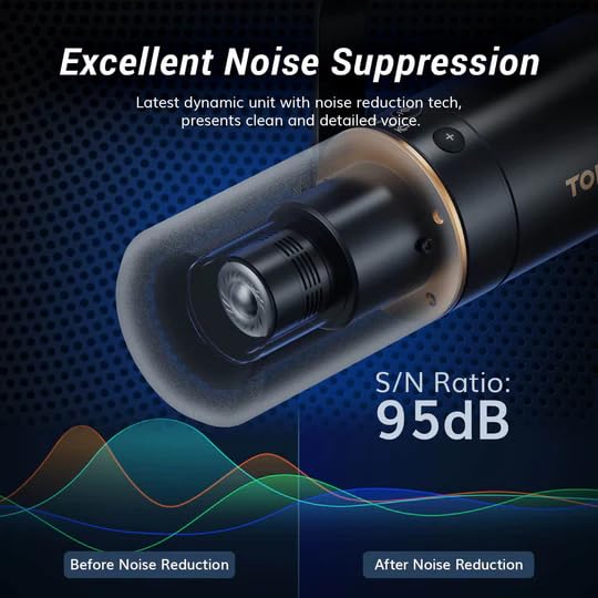 TONOR Dynamic Microphone, XLR/USB Microphone for Podcast, Recording, Streaming, Gaming, XLR Cardioid Studio Mic with Quick Mute, 3.5mm Headphone Jack, Volume Control, TD510 Black