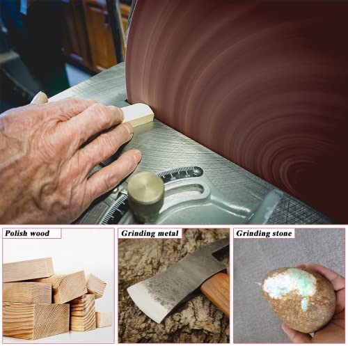 FEIHU Pack of 8 Self-Adhesive Sandpaper 251 mm (10 Inches) Grit 80 High-Quality Aluminum Oxide Abrasive Suitable for Wood, Furniture, Metal Surface Treatment