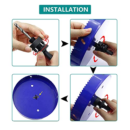 10 Inch Hole Saw with Arbor, 1.2 Inch Cutting Depth 10 Inch