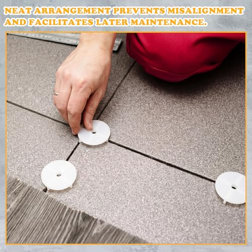 FoldTier 100 Pcs 1/8" Tile Spacers Plastic Tile Spacers Cross Leveling Ceramic Spacer Ceramic Installation Tools for Patio, Driveway, Walkways, Pool Deck Installation