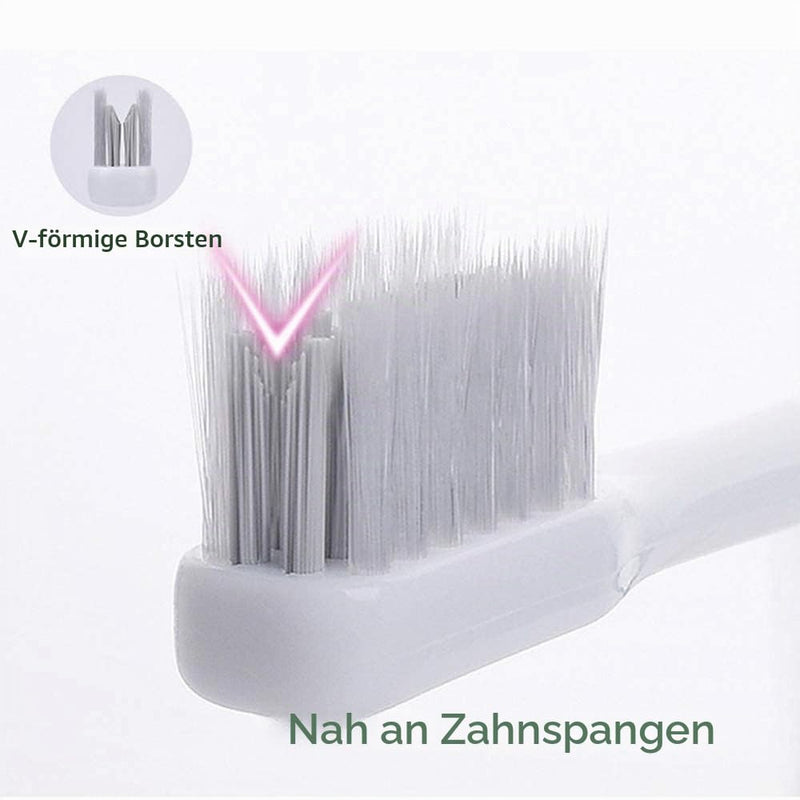 Y-kelin Orthodontic Toothbrush, V Shape, Soft Bristles, 8 Packs (Assorted Colours, Colour Not Selectable), Very Soft Toothbrush 4 stück (2er Pack)