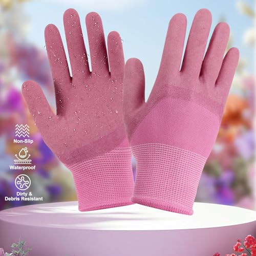 Housolution Gardening Tools Set, 10PCS Gardening Gifts for Women, Pink