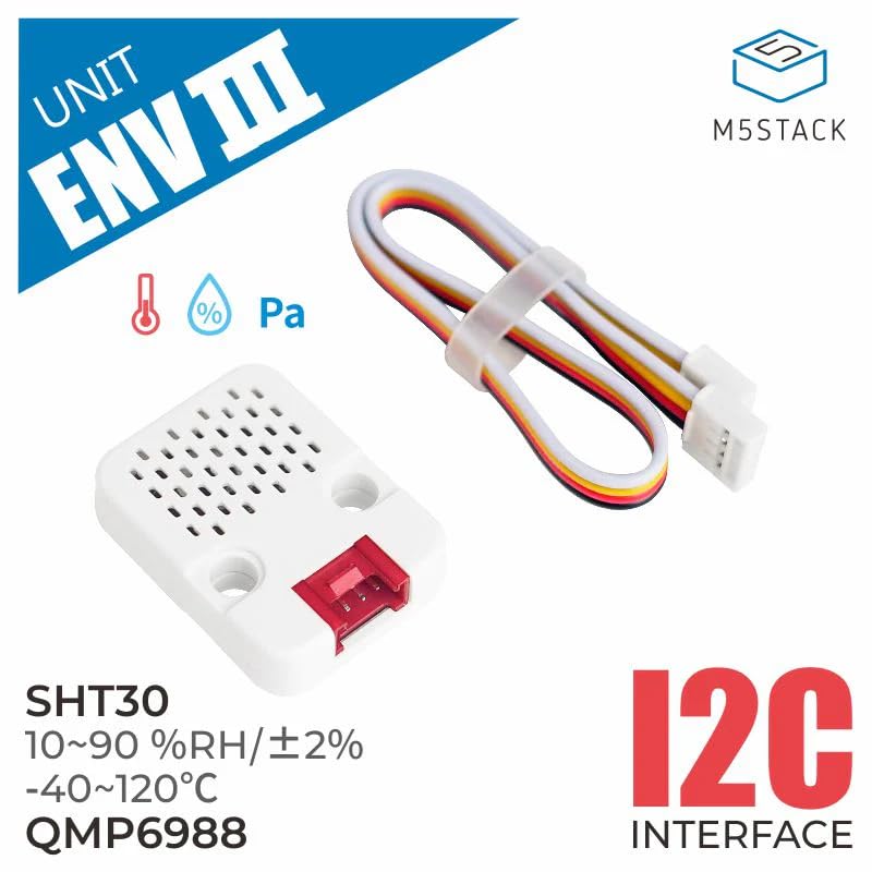 M5Stack ENV III Unit with Temperature Humidity Air Pressure Sensor (SHT30+QMP6988)