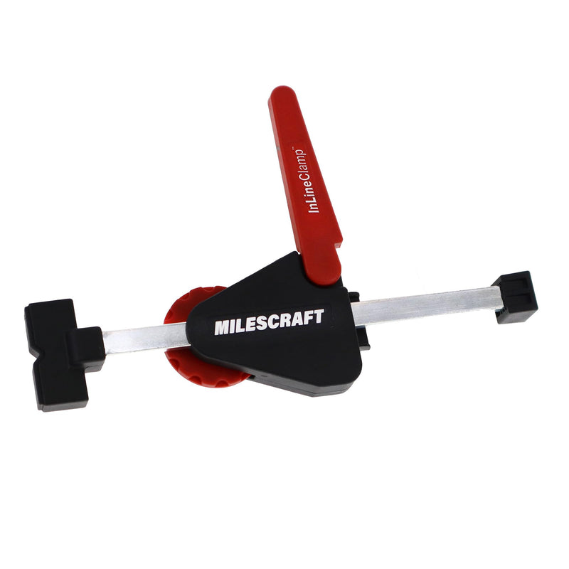 Milescraft 4030 InLine Clamps T Track Clamp (2 pack) – Adjustable T-Track Clamps for Woodworking. Apply Horizontal Pressure for all your Clamping Projects. Includes (2) CamStop Clamps.