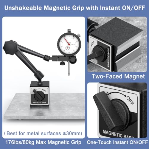 0-1"/0.001"Dial Indicator with Magnetic Base,Dial Test Gauge Set