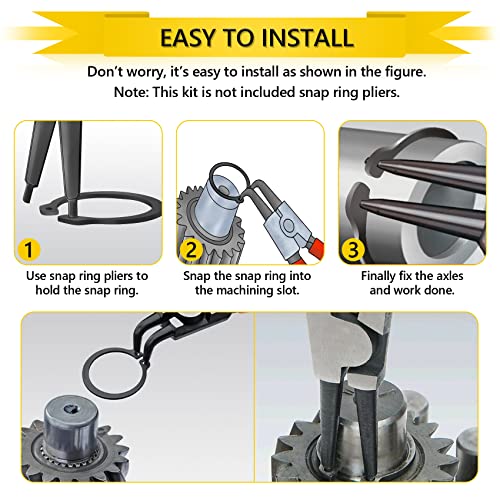 325PCS Alloy Steel Retaining Ring & 330PCS 304 Stainless Steel E-Clips