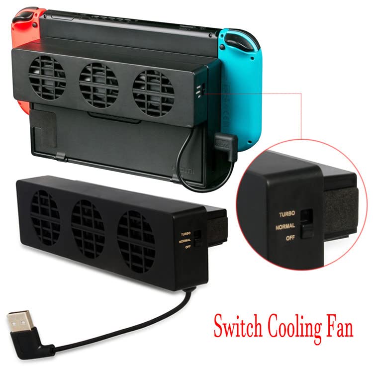 Bewinner USB Cooling Fan Base Stand Dock for Game Console - 3 Fans Cooler Holder Bracket, External Cooling
