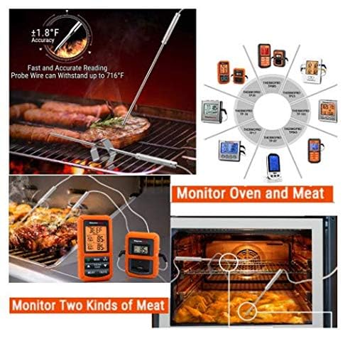 Riida Replacement BBQ Meat Thermometer Probe 4-Pack | Interchangeable Probes&Durable Stainless Steel | for BBQ,Grilling, Oven,Smoker | Compatible with Riida TM08,Thermopro TP20,TP08,TP25&More 4 Pack