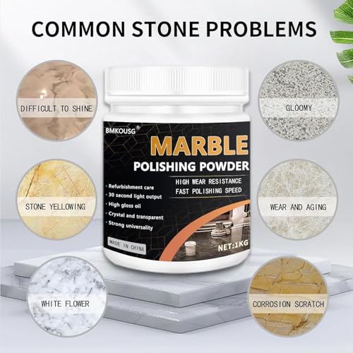 1KG Marble Polishing Powder for Restoring Gloss, Streak-Free Shine 1Pce