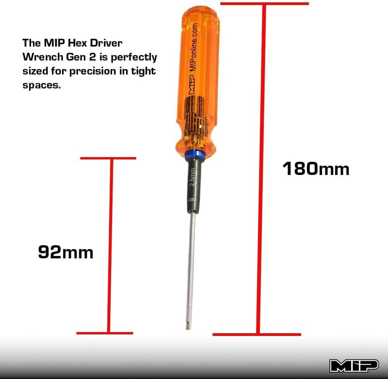 MIP 9602 3-Piece RC Hex Screwdriver Set (1.5mm, 2.0mm, 2.5mm) – Precision Hex Allen Wrenches for RC Cars, Drones, Boats, Helicopters – RC Repair Tool Kit – Made in USA Metric 1.5mm 2.0mm 2.5mm