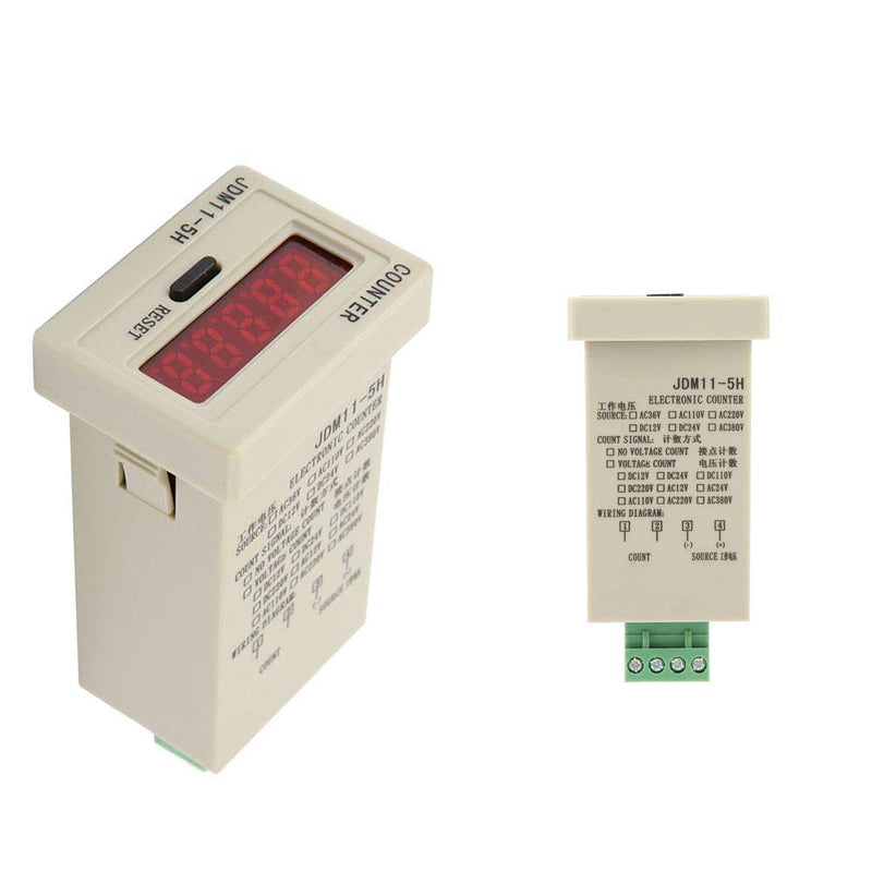 DIGITEN 0-99999 Digital Counter, LED Counter Electronic Counter JDM11-5H AC220V / DC36V / DC 24V / DC 12V (DC12V) DC12V