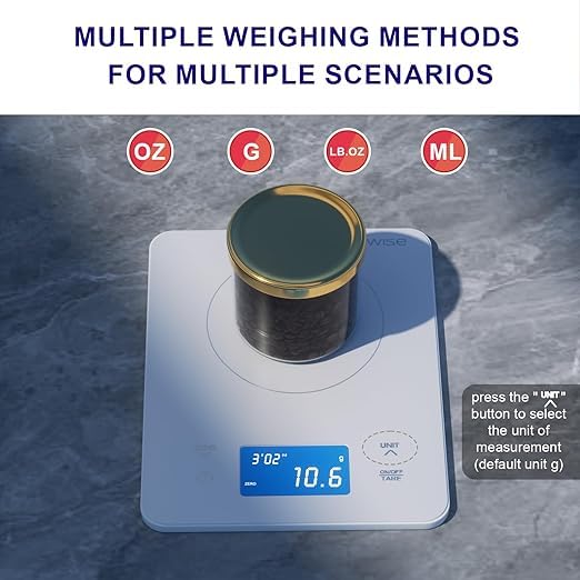 MEGAWISE Precision Coffee Scale,High Precision to 0.005oz, Waterproof Tempered Glass, 4 Weighing Modes, Professional Coffee Brewing Timer, Battery & Rechargeable