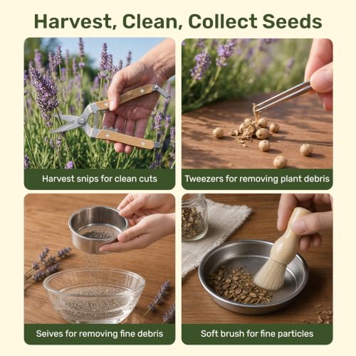 Lush&Dew Seed Saving Collecting Survival Kit, Garden Tools, Gardening Gifts Seed Saving & Collecting Kit